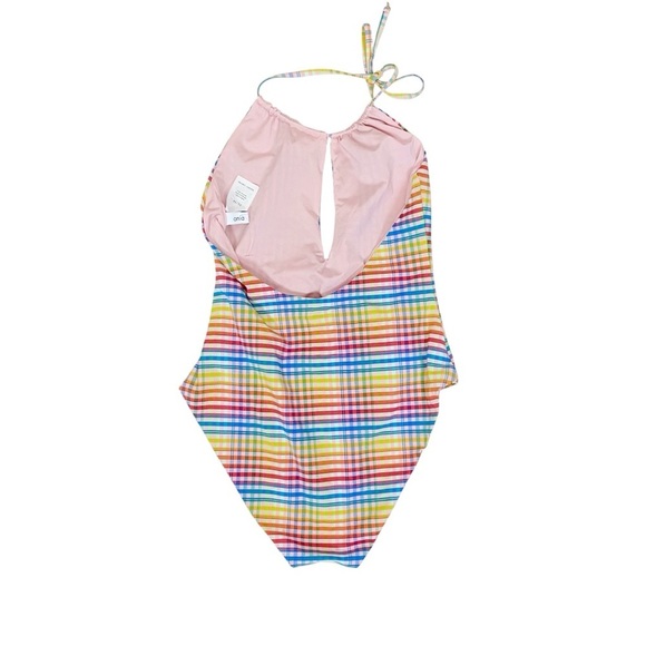 New! Onia Eliza Gingham One-Piece Swimsuit - Picture 5 of 6